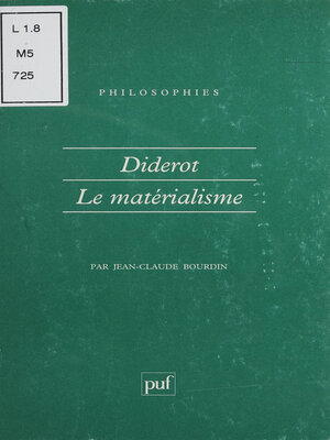 cover image of Diderot et le matérialisme